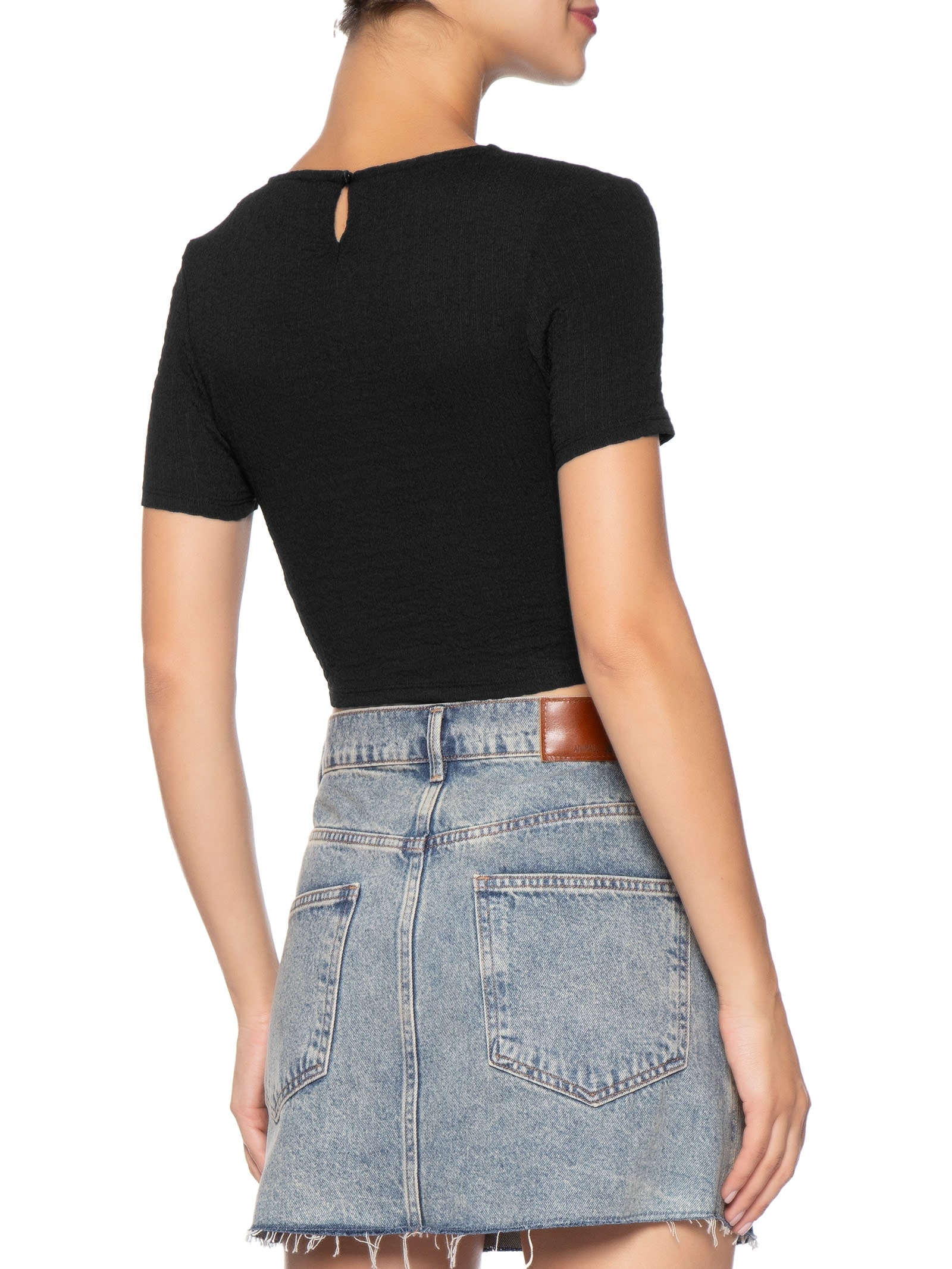 Blusa Feminina Texturizada Preto Market 33