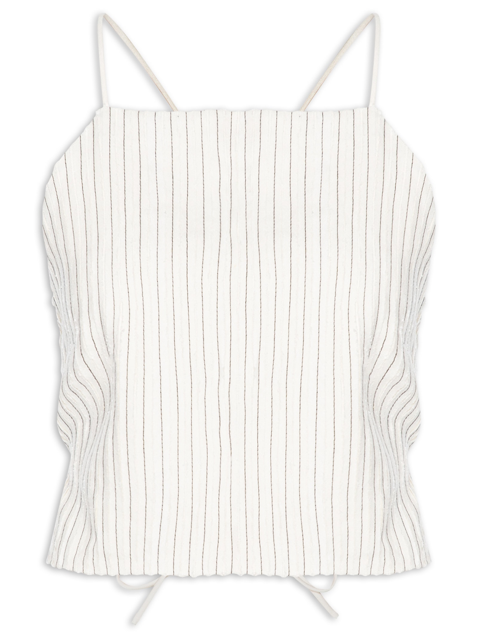 Blusa Feminina Tiras Smoking Linen Branco Osklen
