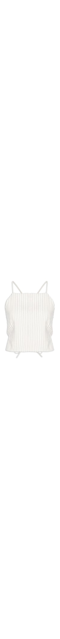Blusa Feminina Tiras Smoking Linen - Branco