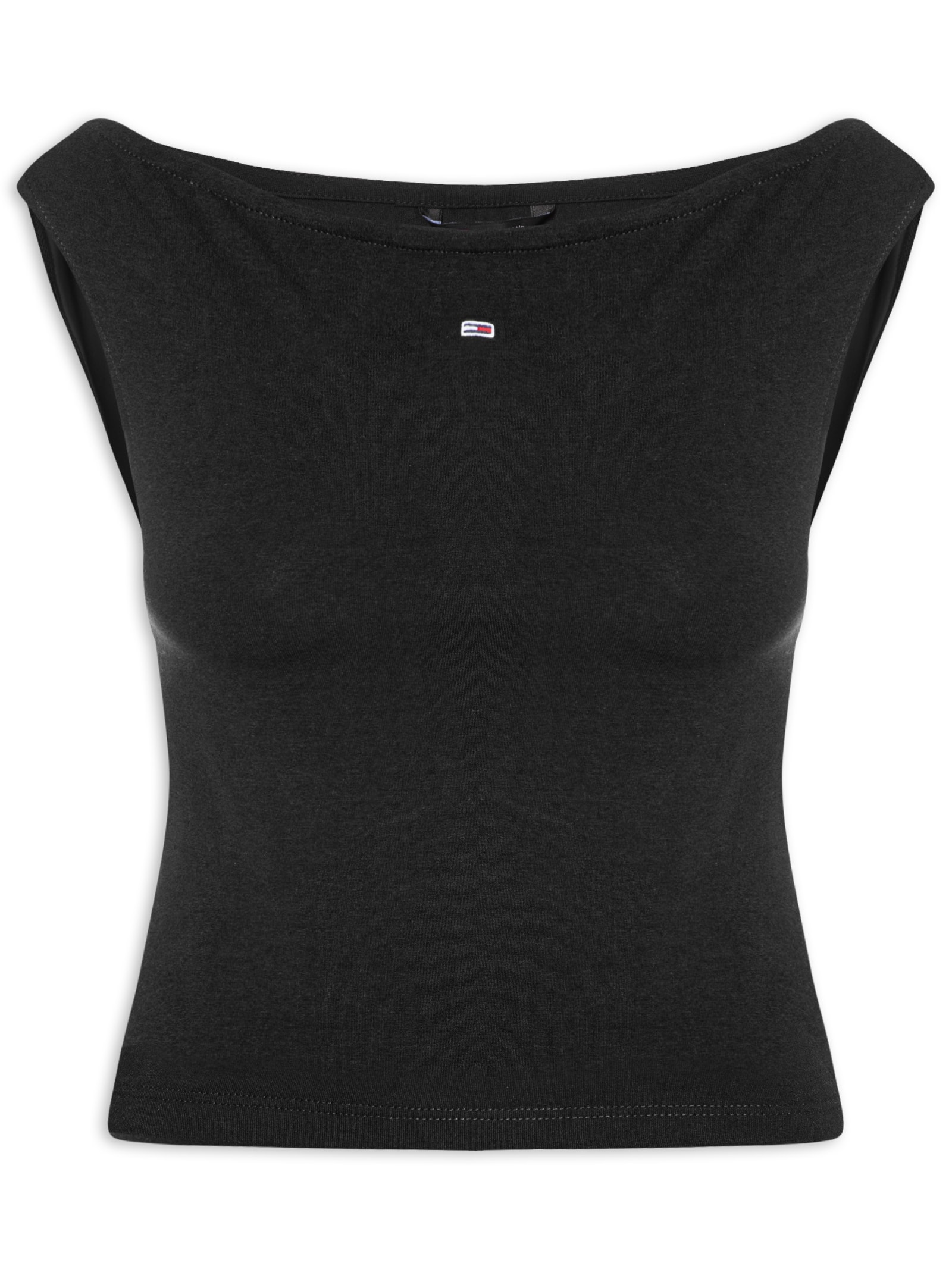 Blusa Feminina Tjw Boat Neck Top SS Ext Preto Tommy Jeans