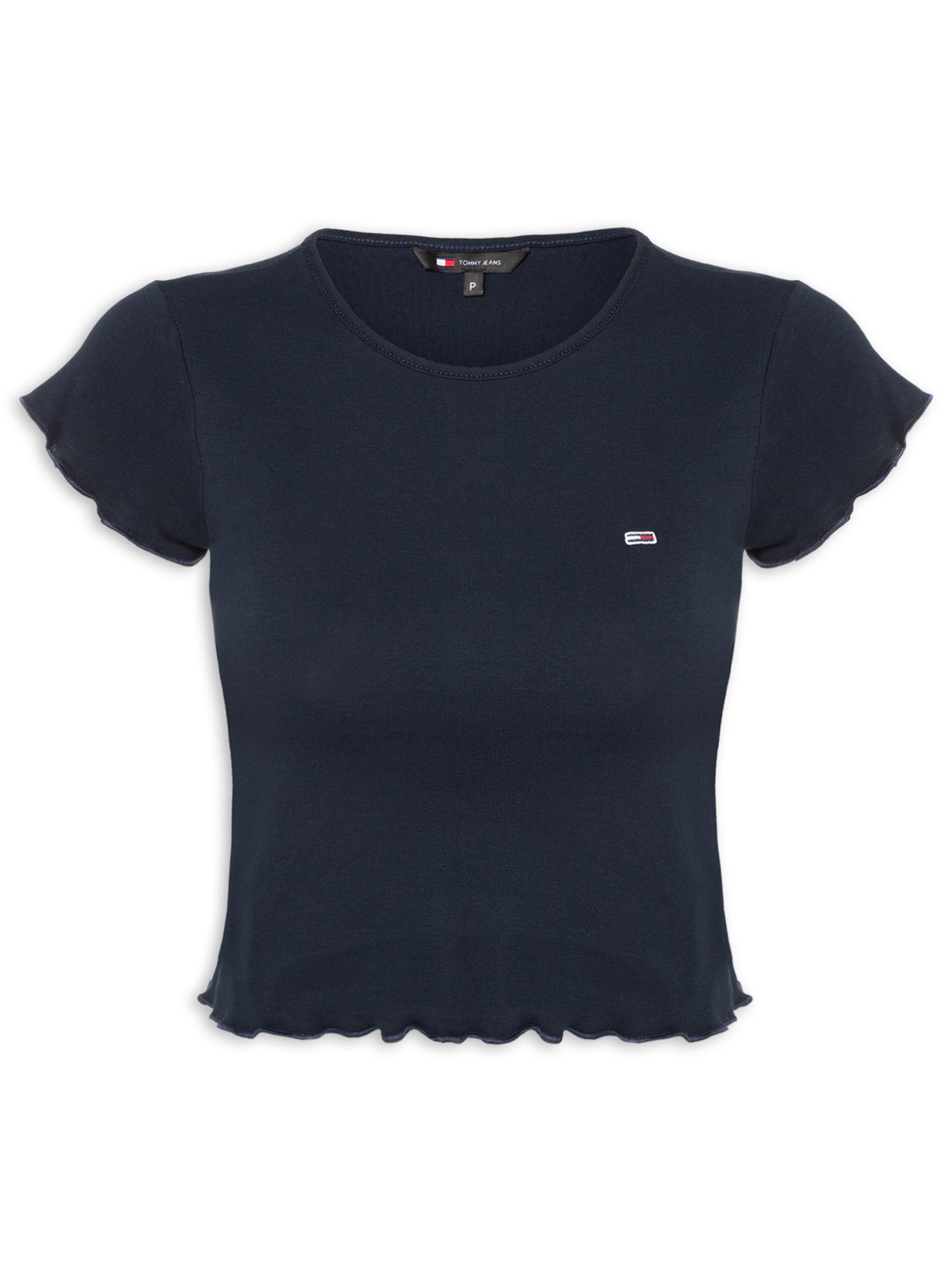 Blusa Feminina Tjw Slim Babylook Tee Ext Azul Tommy Jeans