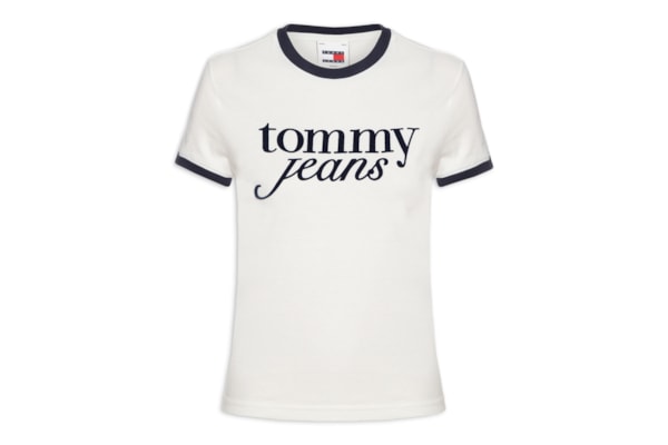 Blusa Feminina Tjw Slim Sh Script Ringr Tee Ext - Branco