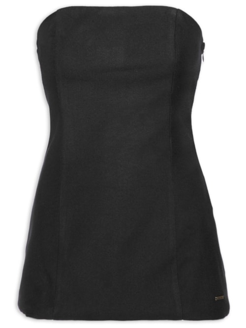 Blusa Feminina Tomara Que Caia Alongada – Preto