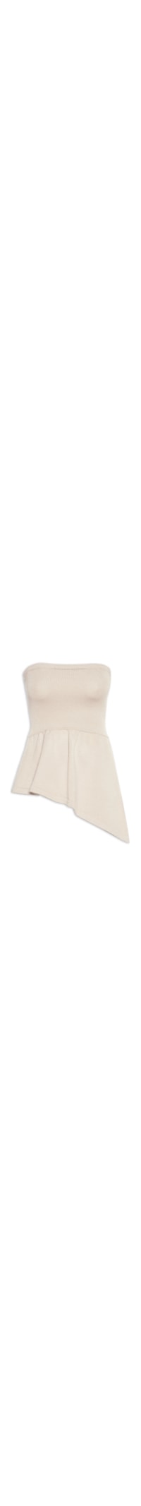 Blusa Feminina Tomara Que Caia Assimétrica - Bege