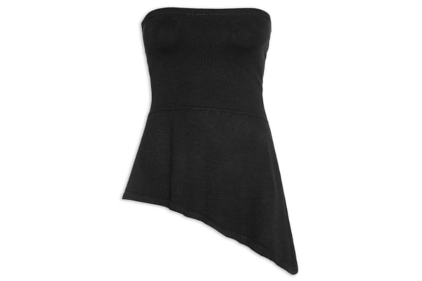 Blusa Feminina Tomara Que Caia Assimétrica - Preto