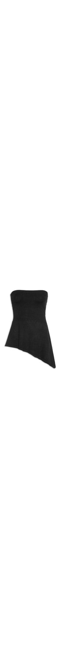 Blusa Feminina Tomara Que Caia Assimétrica - Preto