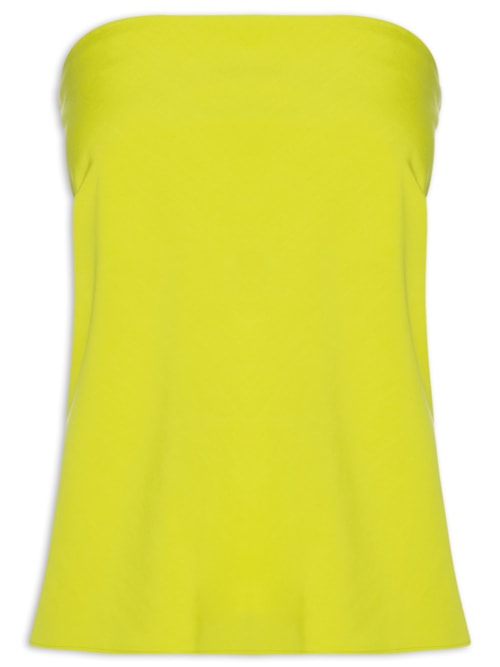 Blusa Feminina Tomara Que Caia Viscose Cupro - Verde