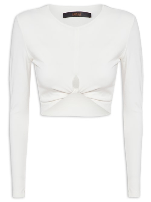 Blusa Feminina Torção Frente – Branco