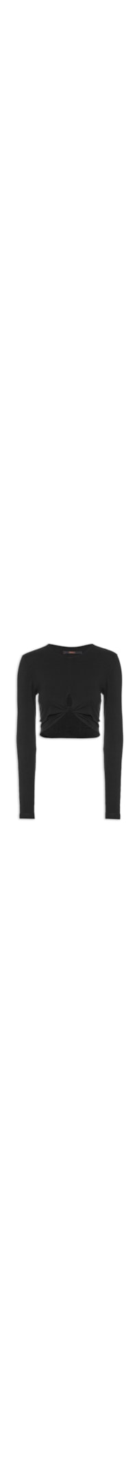 Blusa Feminina Torção Frente - Preto
