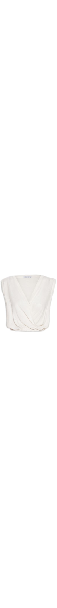 Blusa Feminina Transpassada Com Elástico - Off White