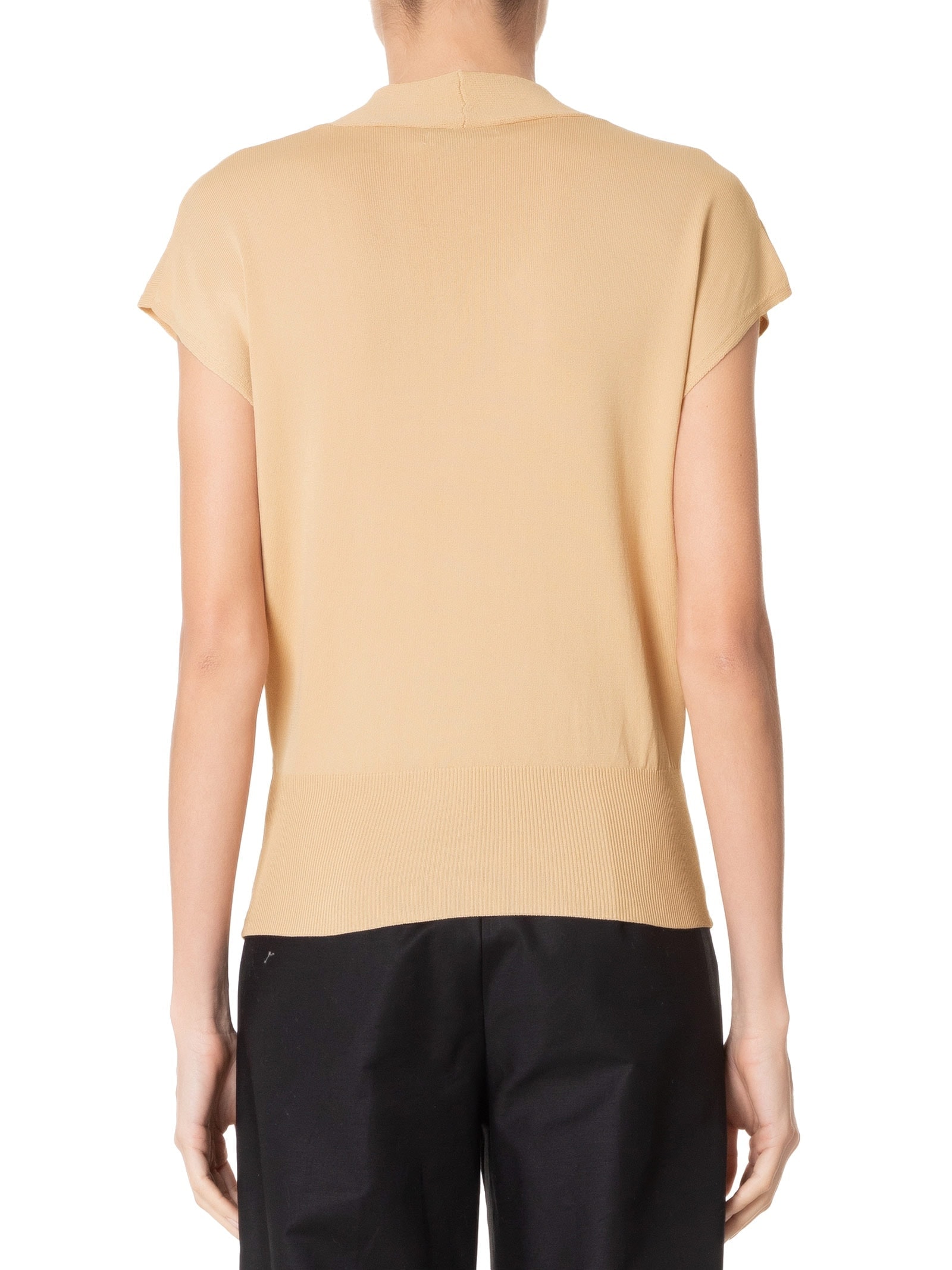 Blusa Feminina Transpassada Em Tricot Bege '2Essential