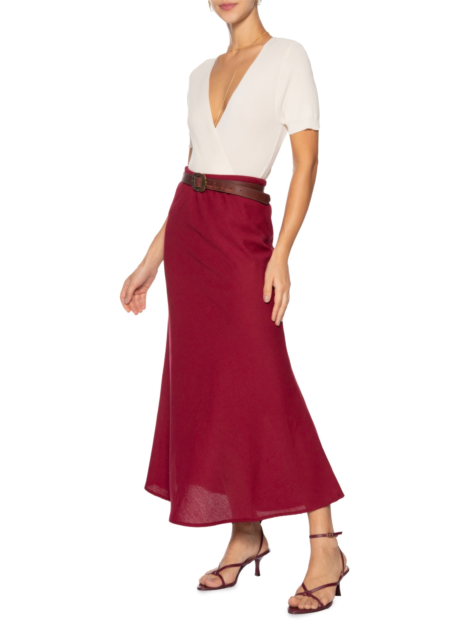 Blusa Feminina Transpassada Em Tricot Off White  '2Essential