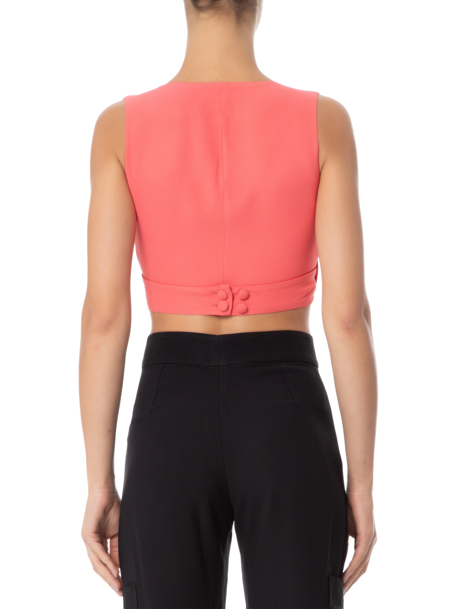 Blusa Feminina Transpasse Em Crepe Rosa '2Essential