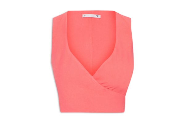 Blusa Feminina Transpasse Em Crepe - Rosa