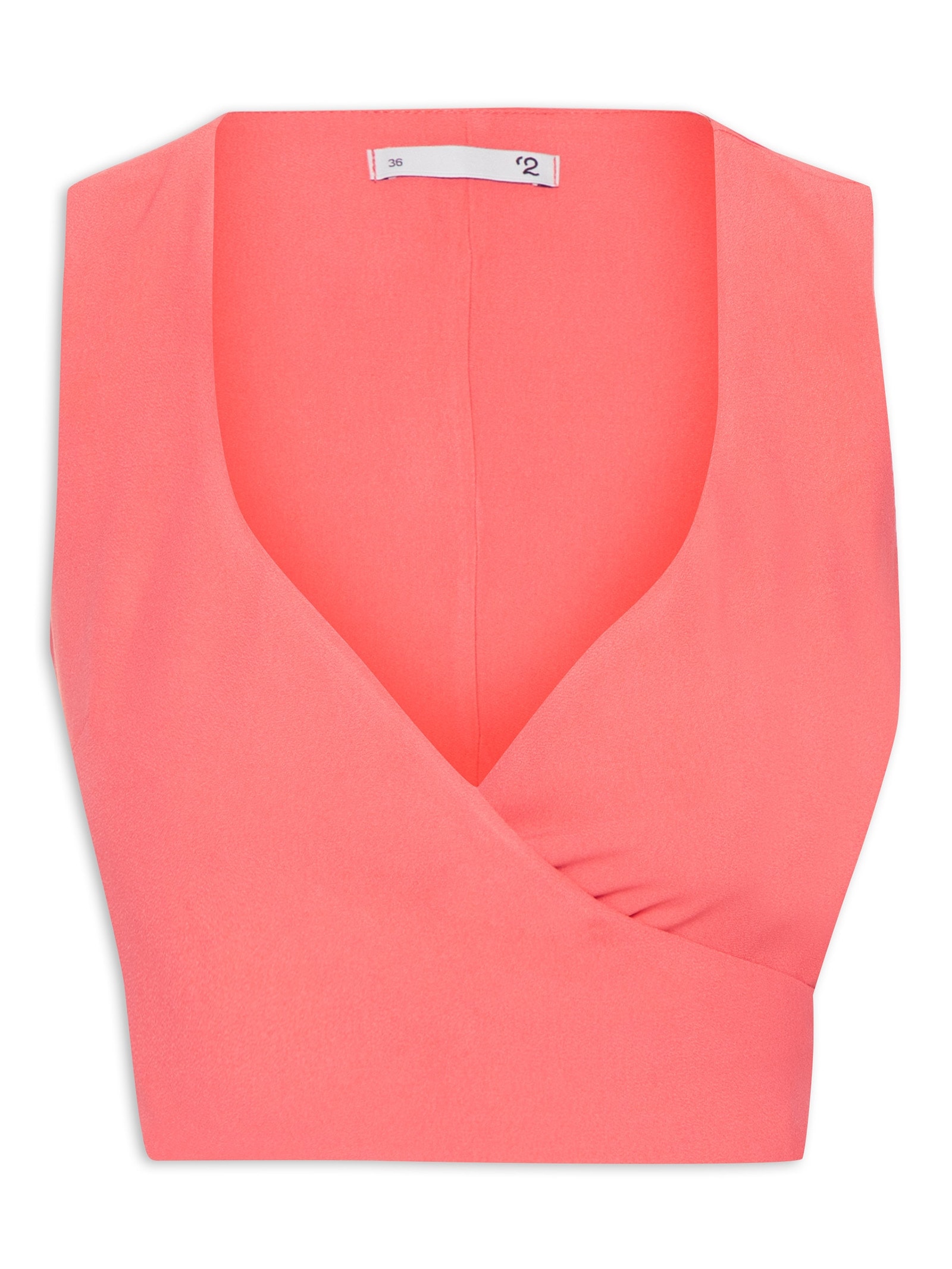 Blusa Feminina Transpasse Em Crepe Rosa '2Essential