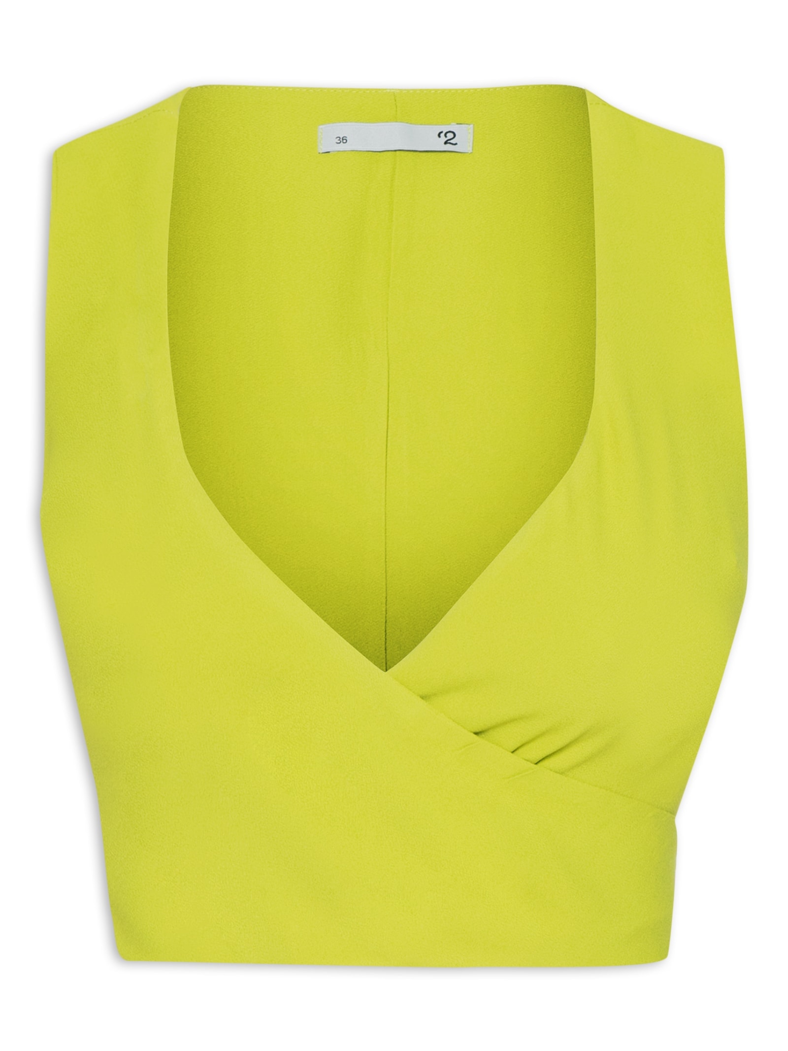 Blusa Feminina Transpasse Em Crepe Verde '2Essential