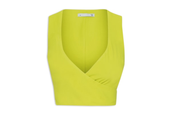 Blusa Feminina Transpasse Em Crepe - Verde