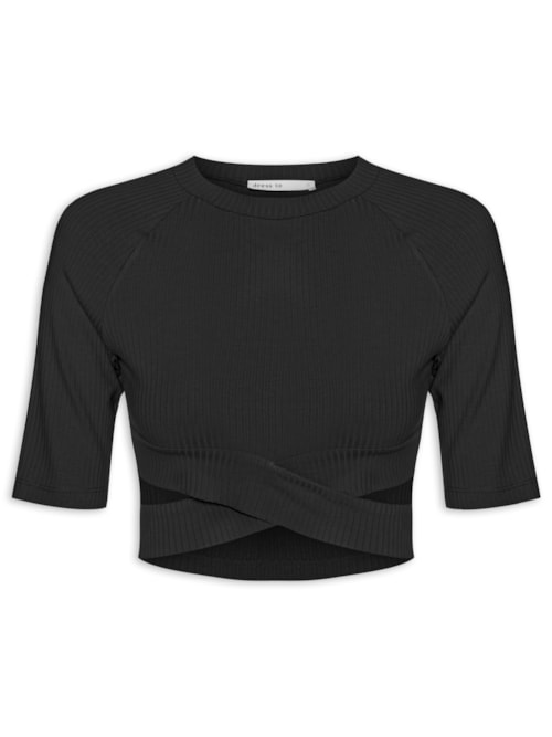 Blusa Feminina Transpasse – Preto