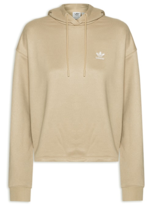 Blusa Feminina Trefoil Com Capuz – Bege