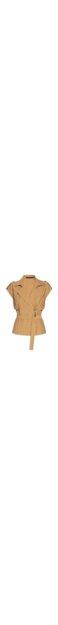 Blusa Feminina Trench Com Martingale Highline - Marrom
