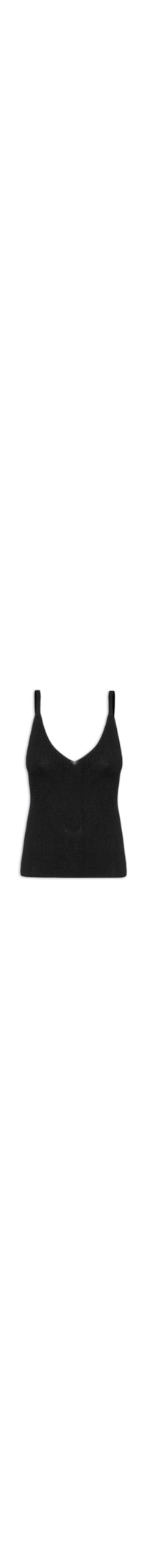 Blusa Feminina Tricot Alcinha Basic - Preto