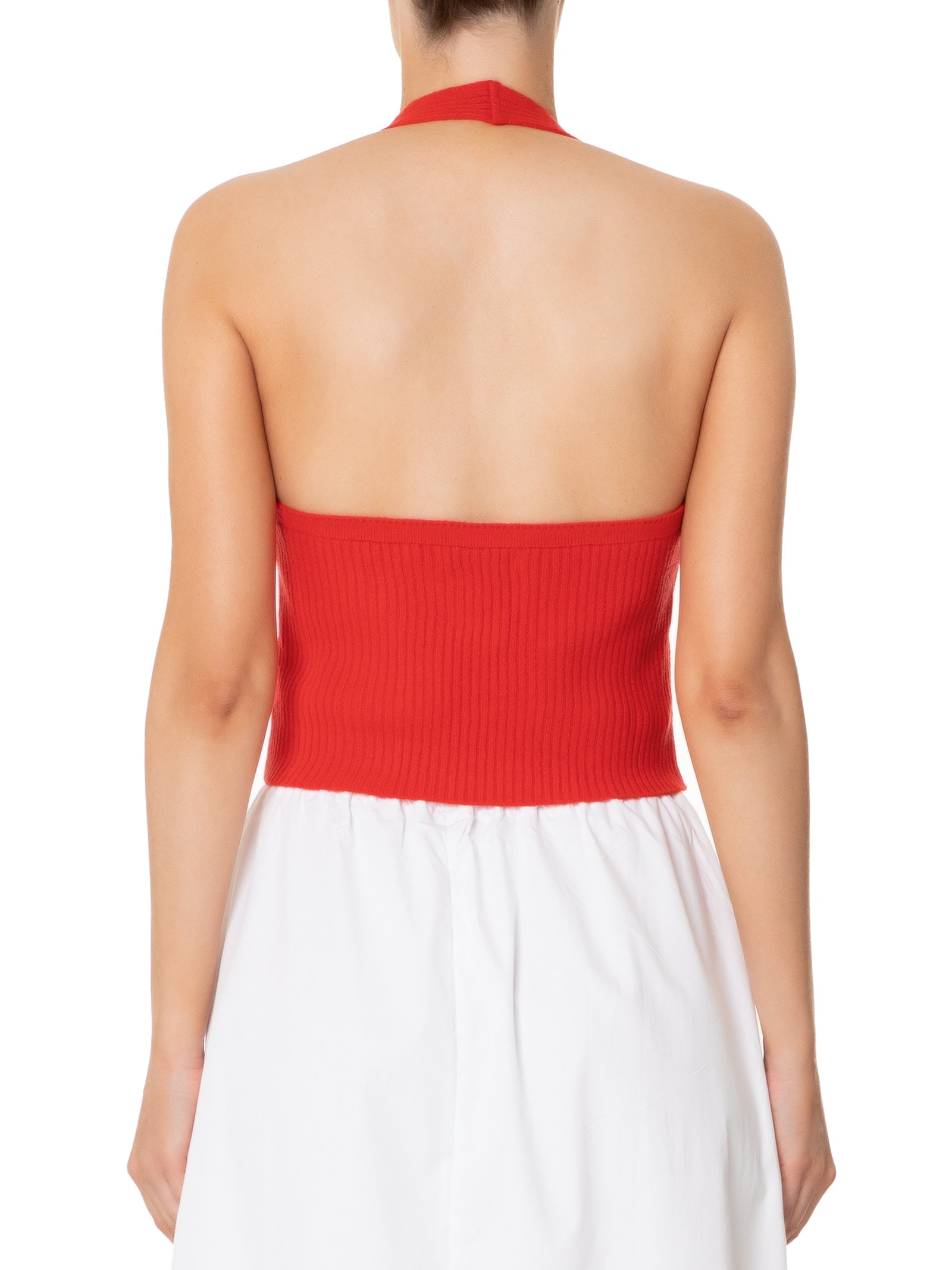 Blusa Feminina Tricot Amarração Frontal Vermelho Dress To