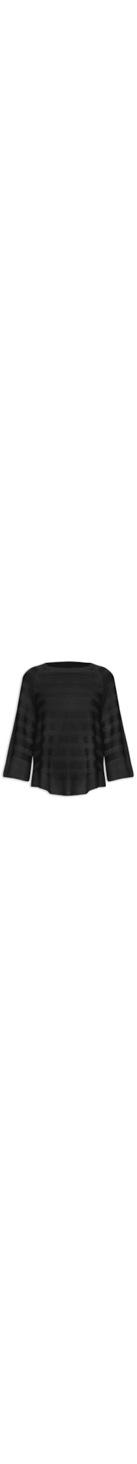 Blusa Feminina Tricot Ampla - Preto