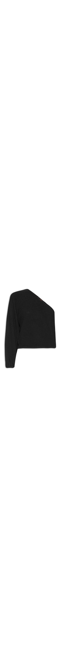 Blusa Feminina Tricot Assimétrico - Preto