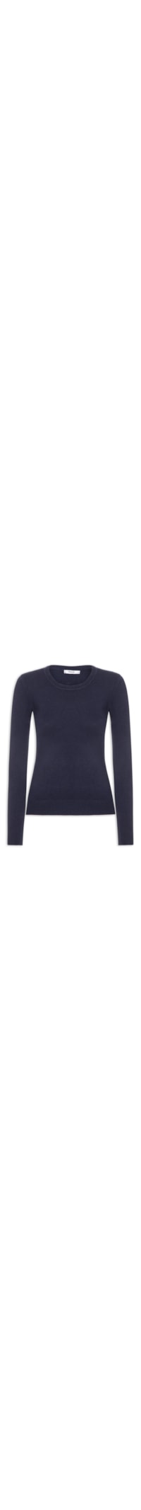 Blusa Feminina Tricot Básica - Azul