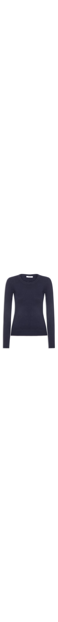 Blusa Feminina Tricot Básica - Azul