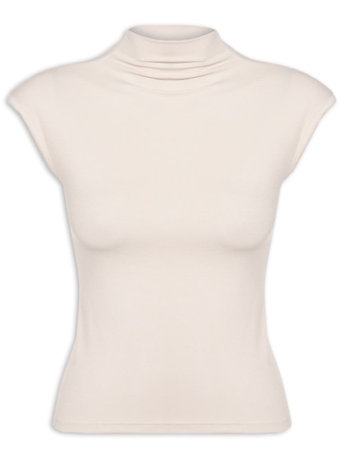 Blusa Feminina Tricot Básica – Bege