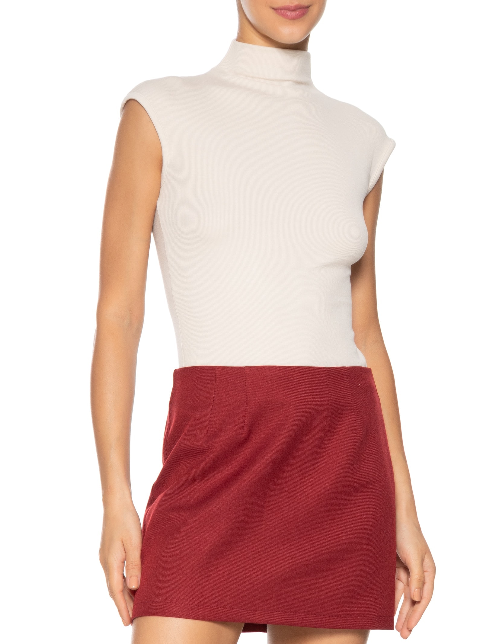 Blusa Feminina Tricot Básica Bege Basiq