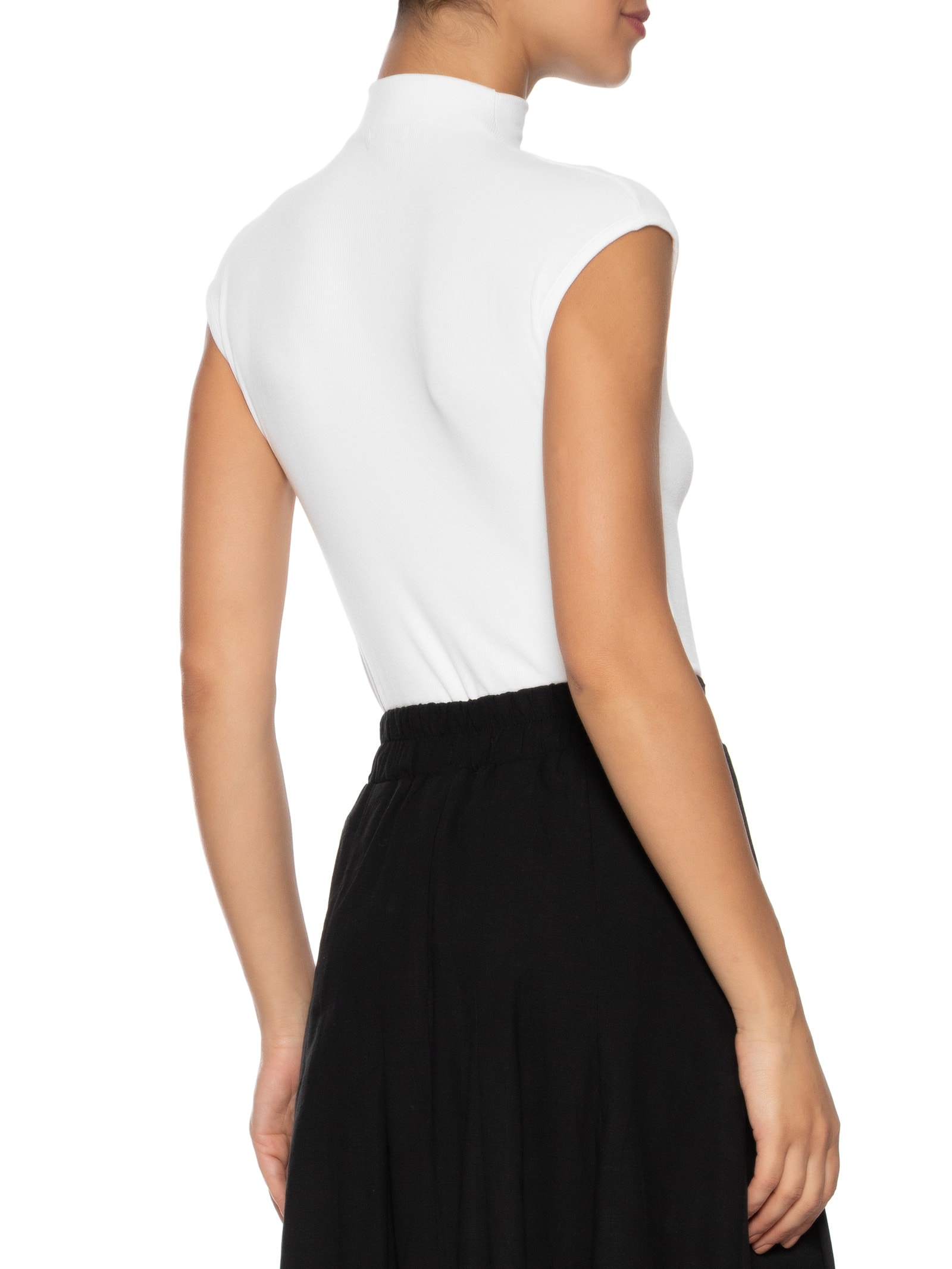 Blusa Feminina Tricot Básica Branco Basiq