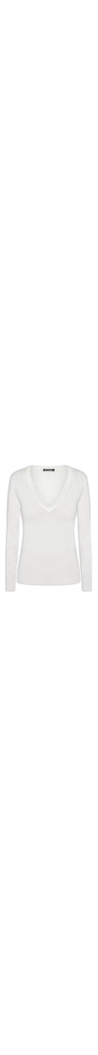Blusa Feminina Tricot Básica - Branco