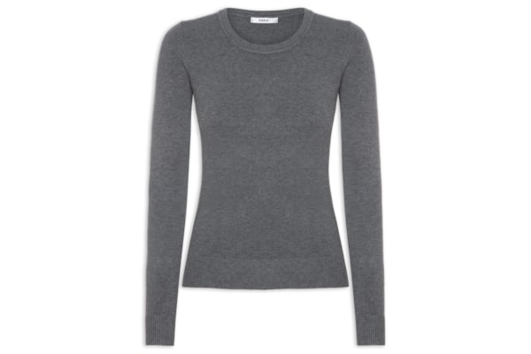 Blusa Feminina Tricot Básica - Cinza