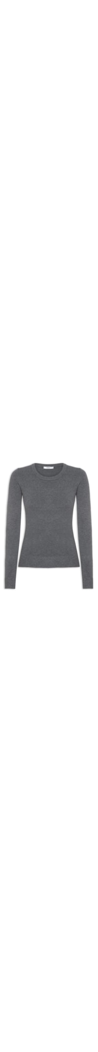 Blusa Feminina Tricot Básica - Cinza
