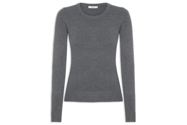 Blusa Feminina Tricot Básica - Cinza