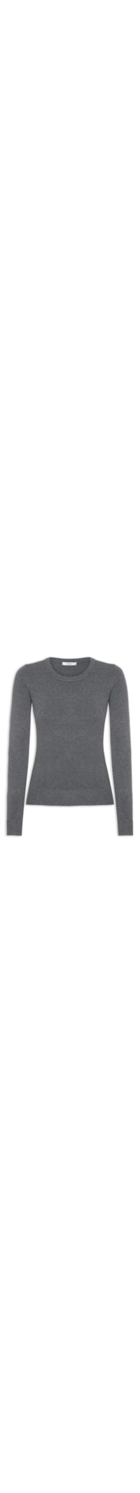 Blusa Feminina Tricot Básica - Cinza
