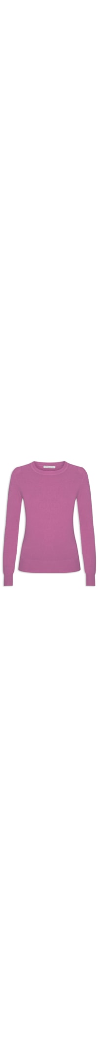 Blusa Feminina Tricot Básica Manga Longa - Rosa