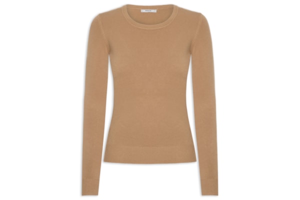 Blusa Feminina Tricot Básica - Marrom