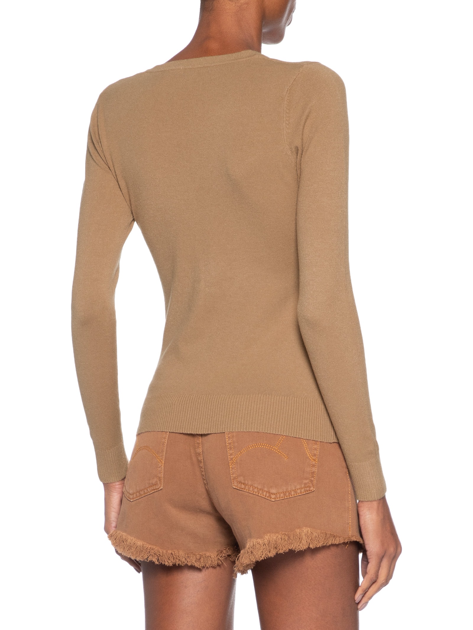 Blusa Feminina Tricot Básica Marrom Basiq