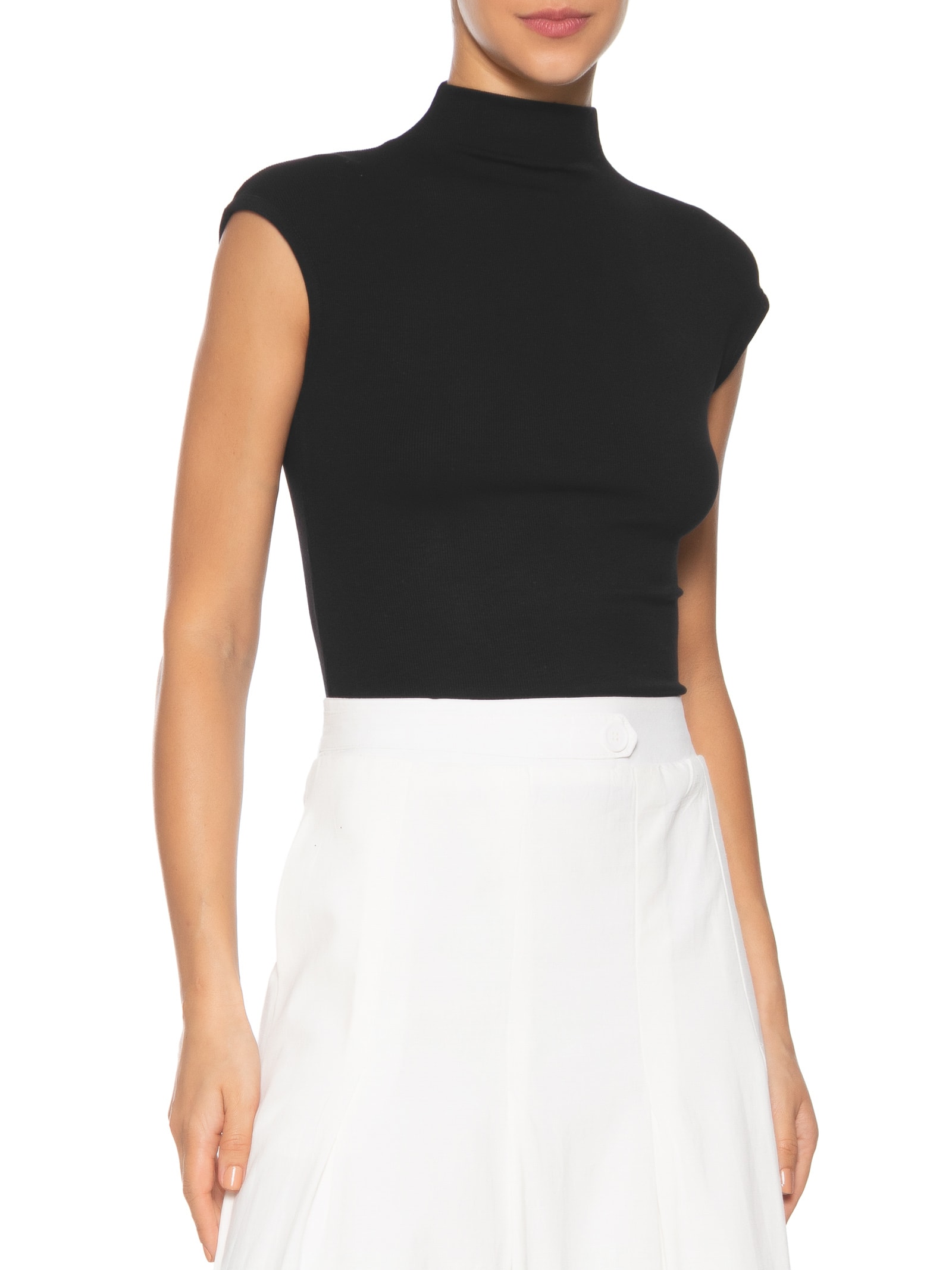 Blusa Feminina Tricot Básica Preto Basiq