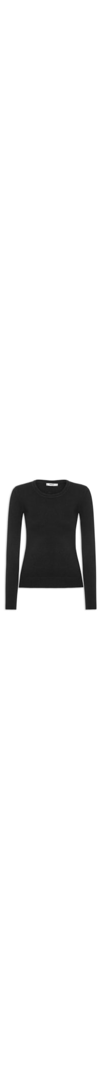 Blusa Feminina Tricot Básica - Preto