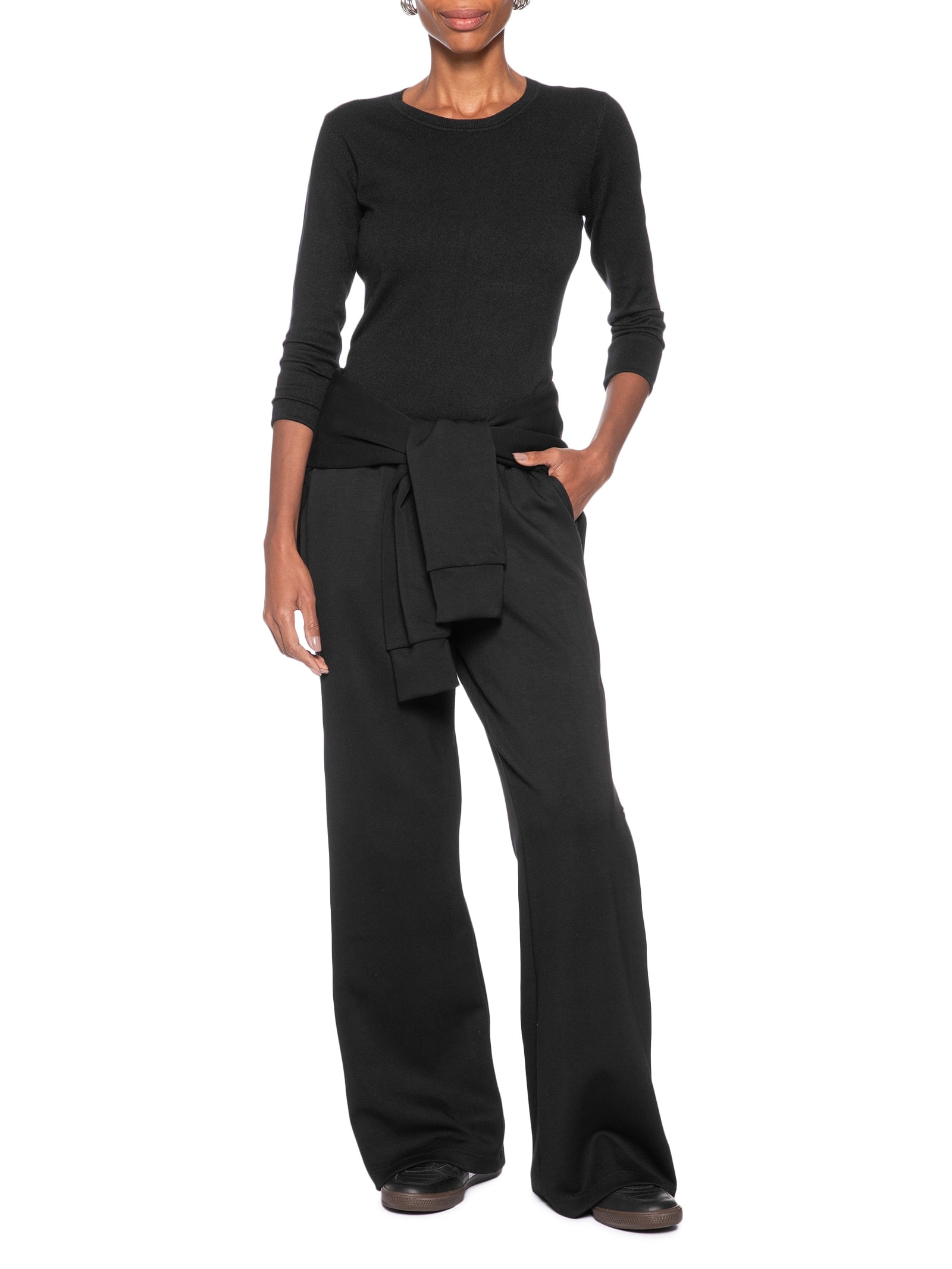 Blusa Feminina Tricot Básica Preto Basiq
