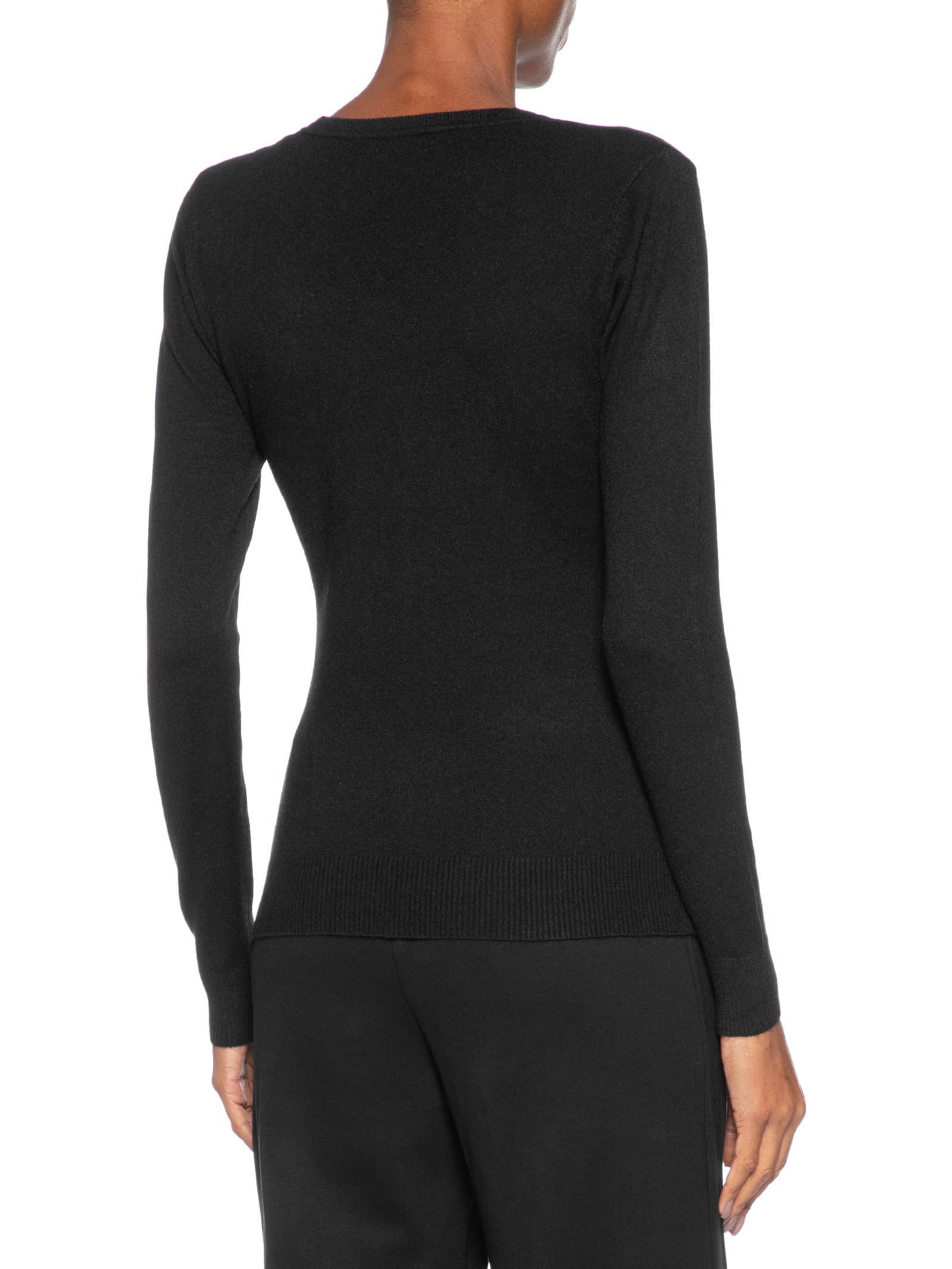 Blusa Feminina Tricot Básica Preto Basiq