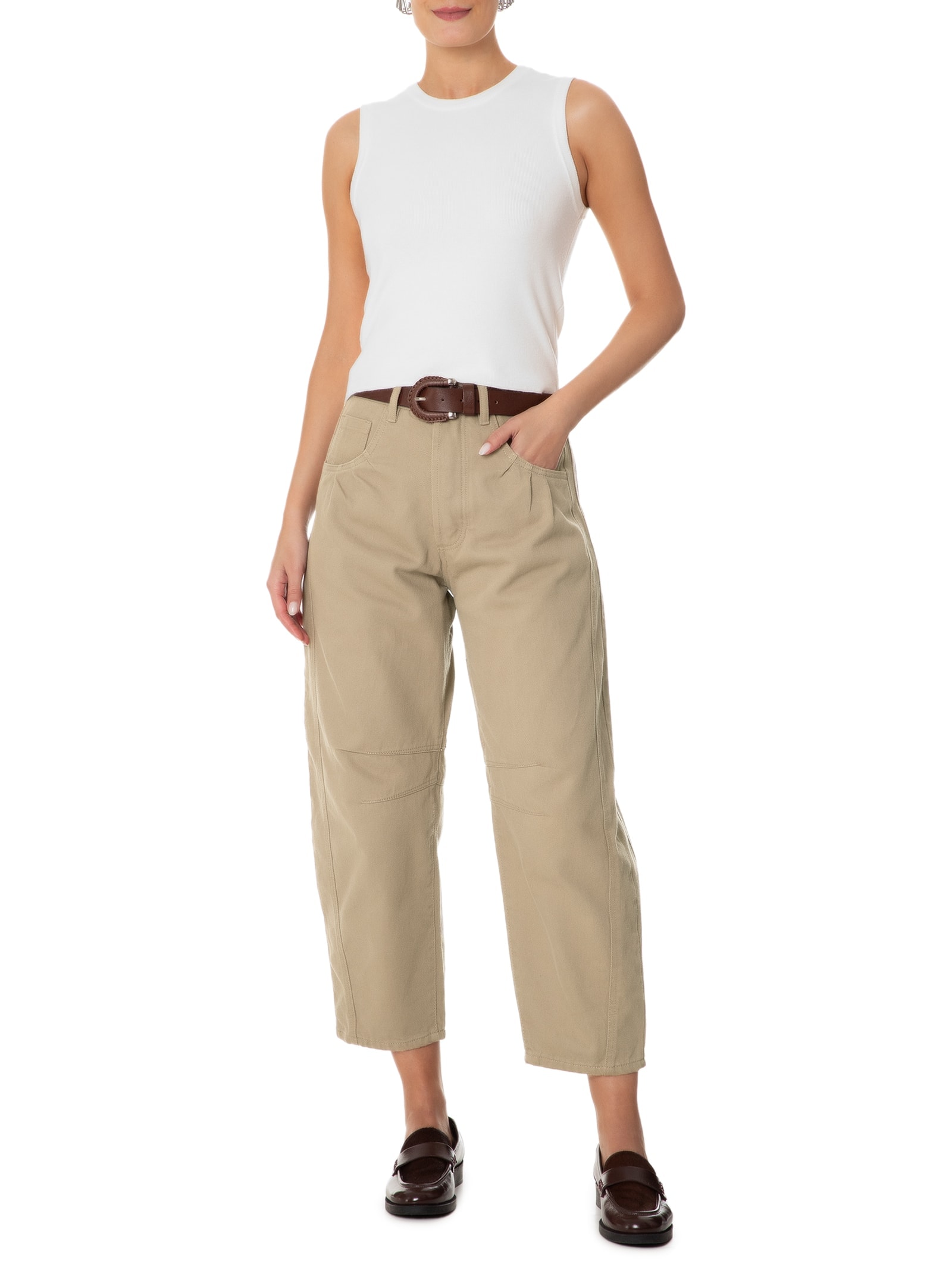 Blusa Feminina Tricot Básica Sem Manga Branco Basiq