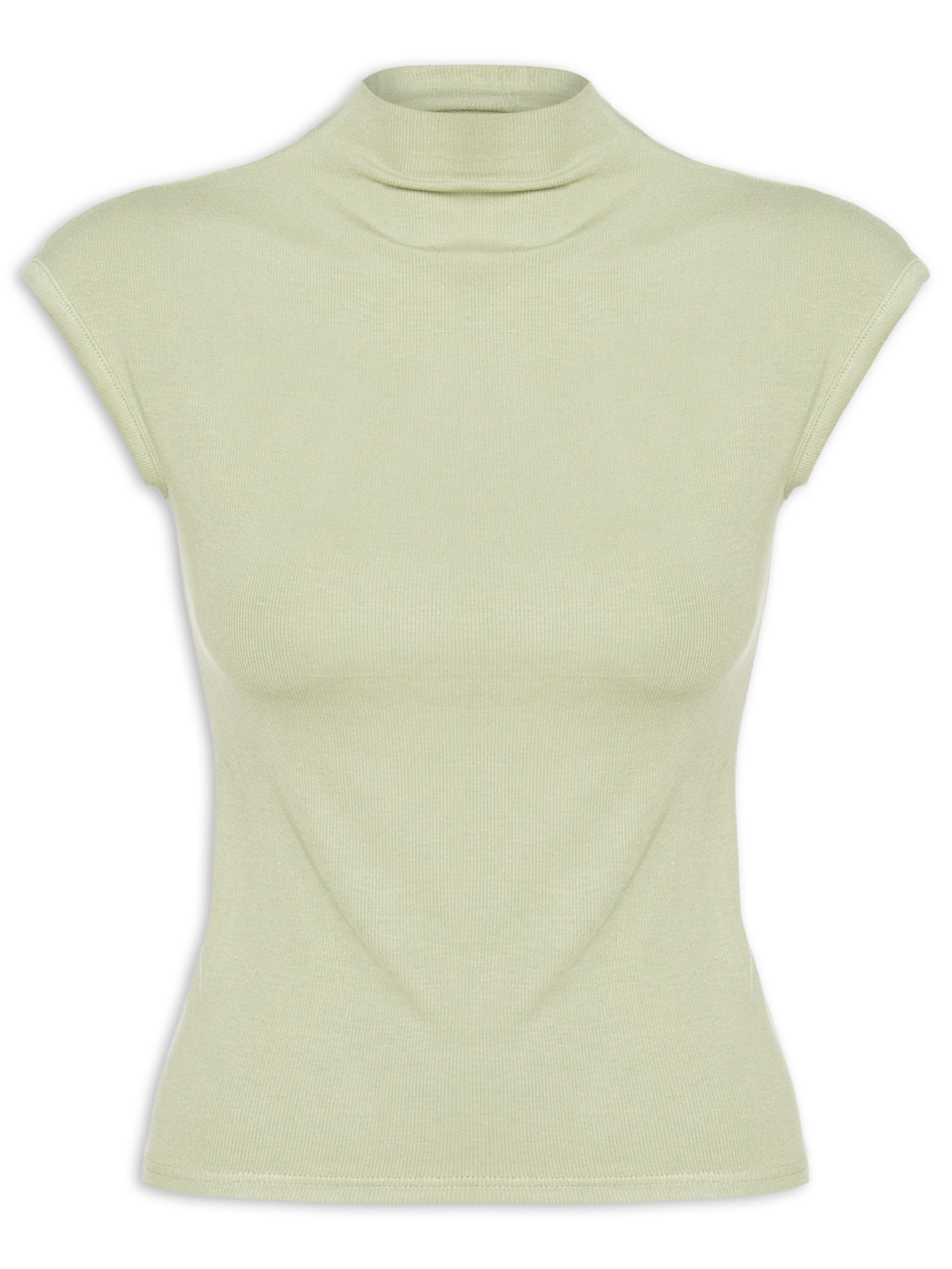 Blusa Feminina Tricot Básica Verde Basiq