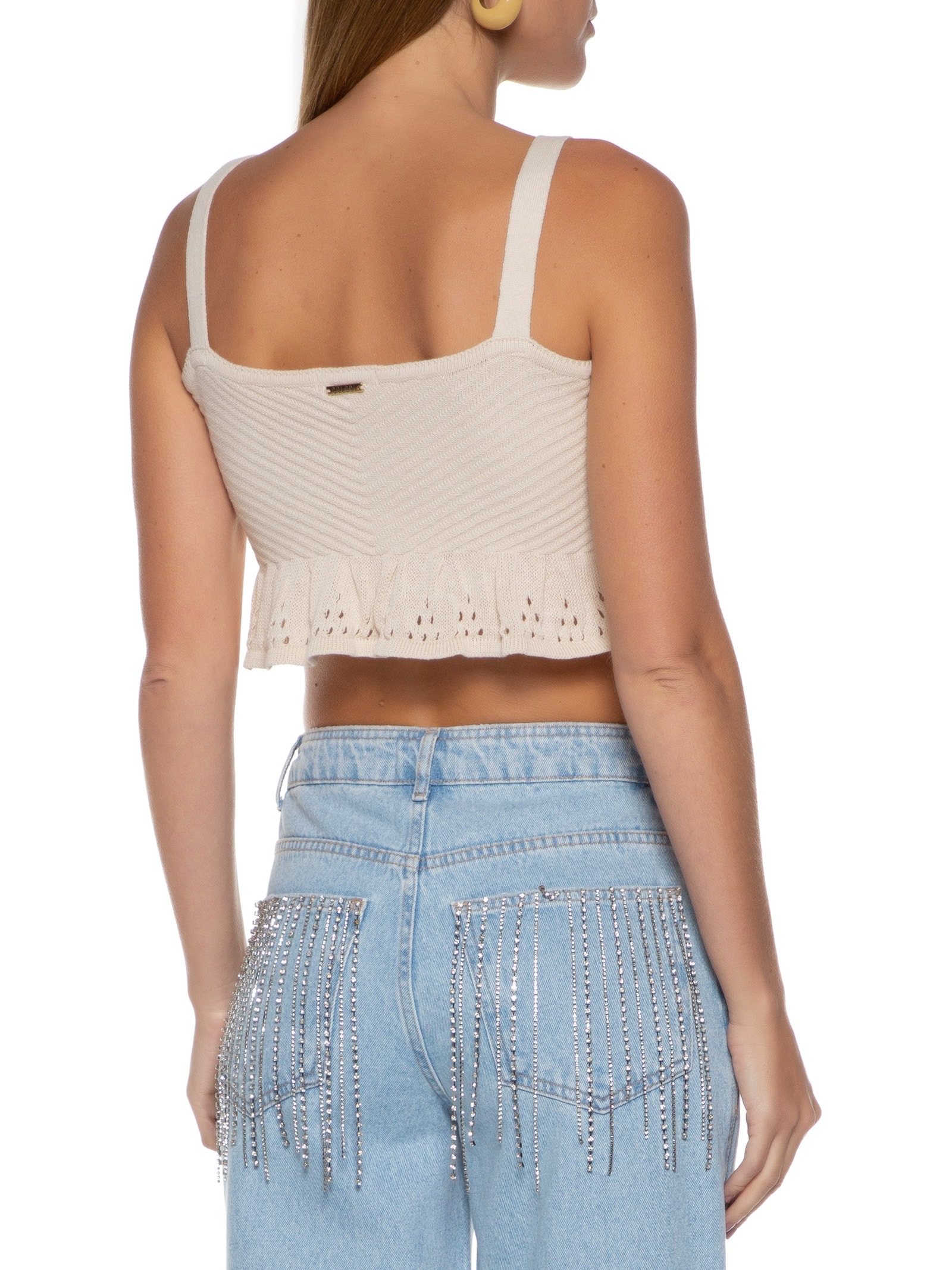 Blusa Feminina Tricot Bege Colcci