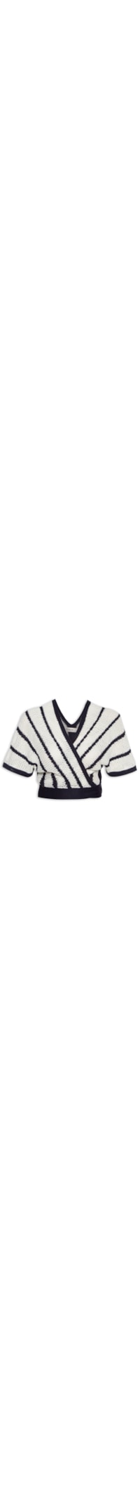 Blusa Feminina Tricot Bicolor - Azul