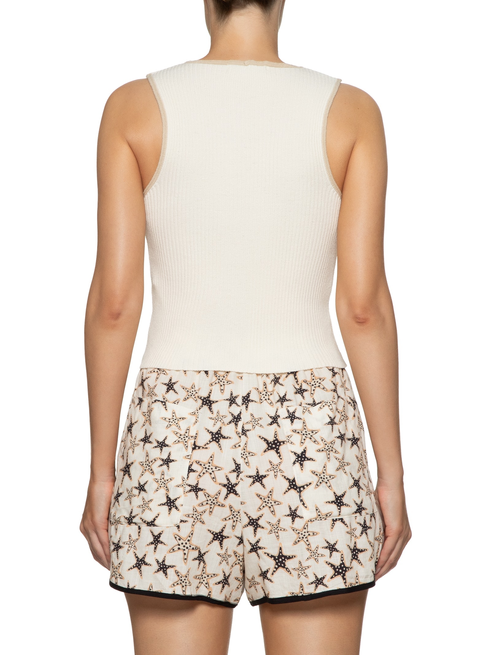 Blusa Feminina Tricot Bicolor Bege Dress To